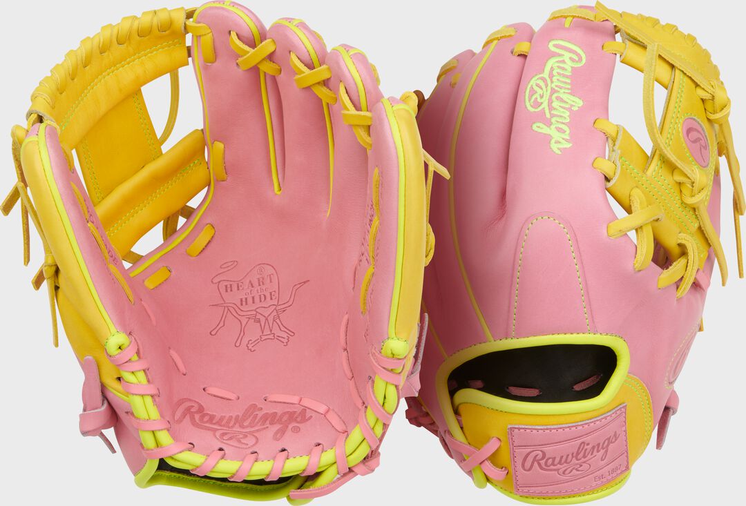 Heart of the Hide ContoUR Fit 11.5-Inch Pink Infield Glove, Right Hand Throw