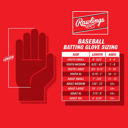 Rawlings Workhorse Purple/Orange Adult Fun Burst Batting Gloves