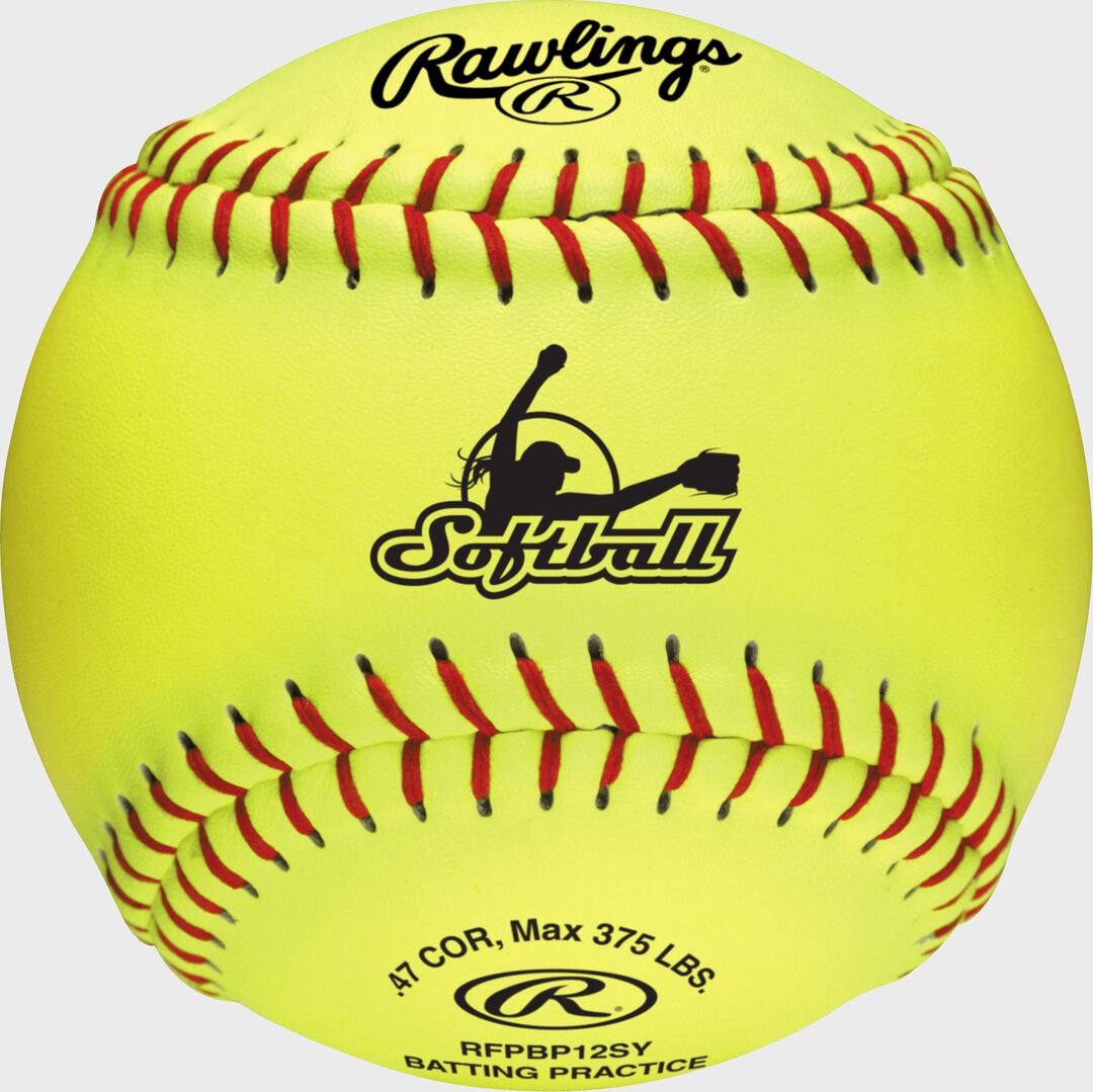 6 Gallon Bucket of 12" Batting Practice Softballs, 12 or 18 Balls
