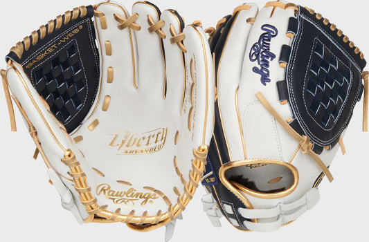 Liberty Advanced Color Series 12 in Fastpitch Glove, White/Navy