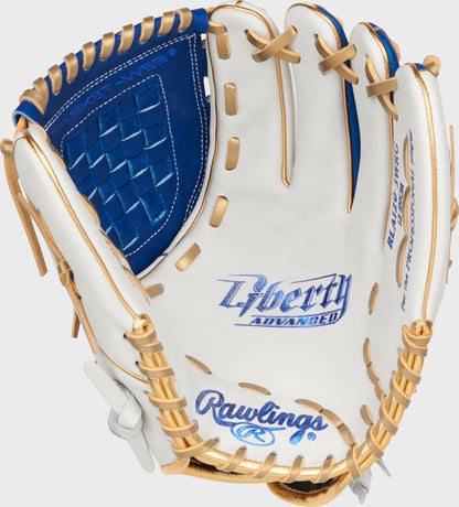 Liberty Advanced Color Series 12 in Fastpitch Glove, White/Royal