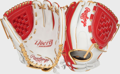 Liberty Advanced Color Series 12 in Fastpitch Glove, White/Pink