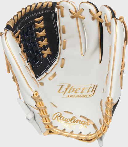 Liberty Advanced Color Series 12.5 in Fastpitch Glove, White/Navy