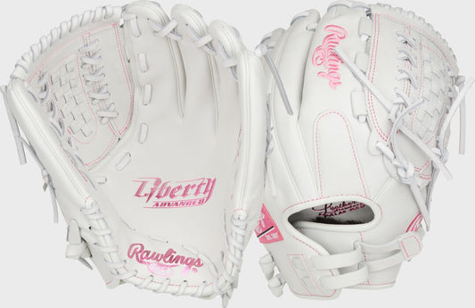 Liberty Advanced Color Series 12.5 in Fastpitch Glove, White/Pink