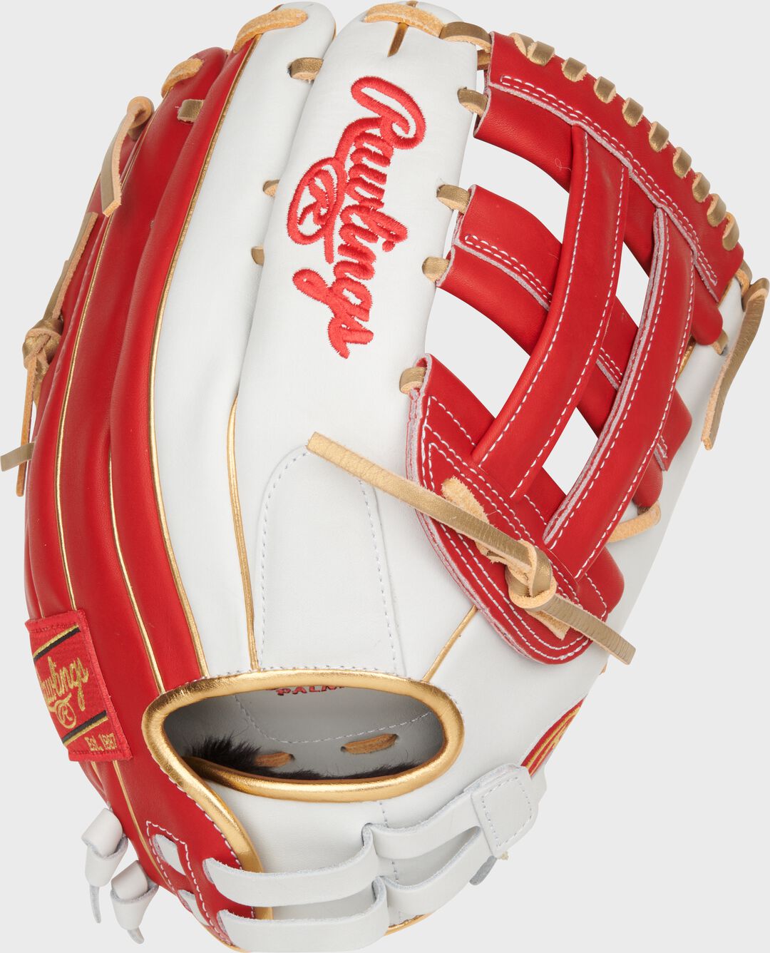 Liberty Advanced Color Series 12.75 in Outfield Glove, White/Scarlet, Left