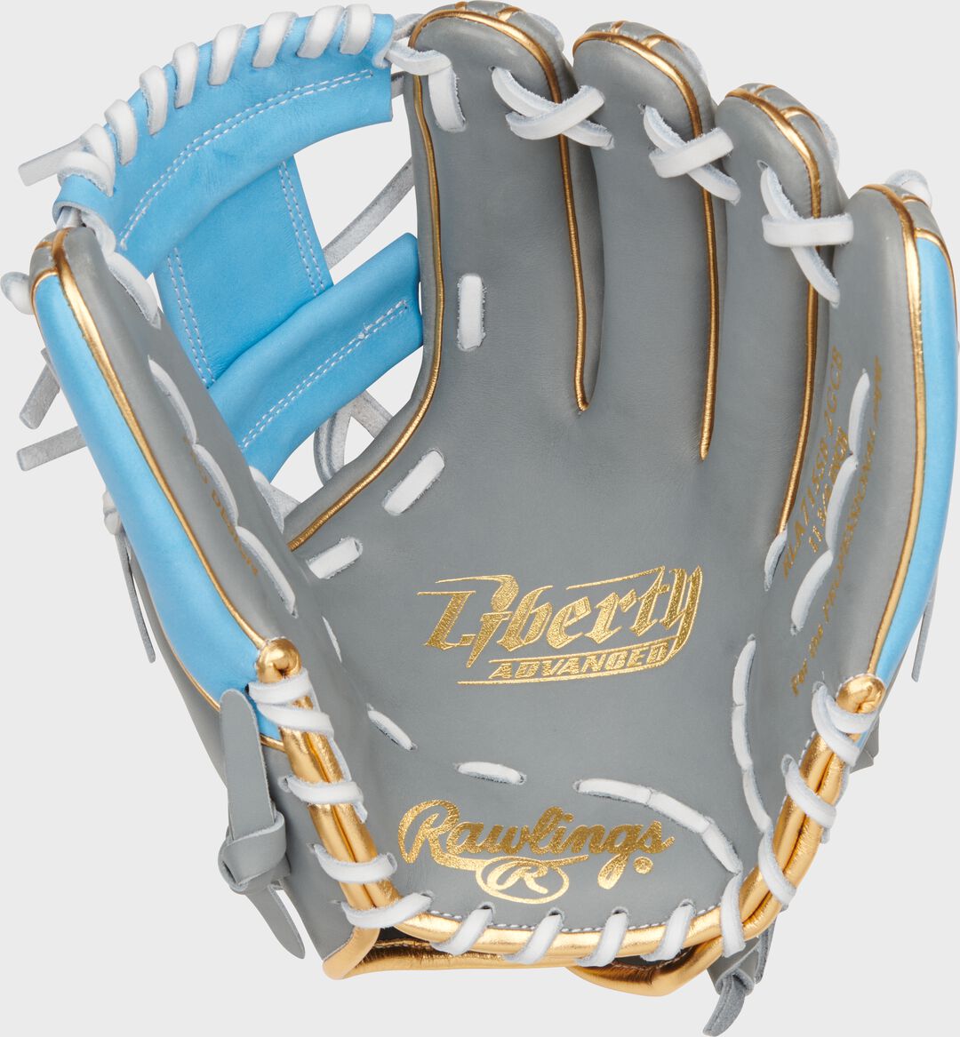 Liberty Advanced Color Series 11.75 in Infield Glove, Gray/Columbia Blue