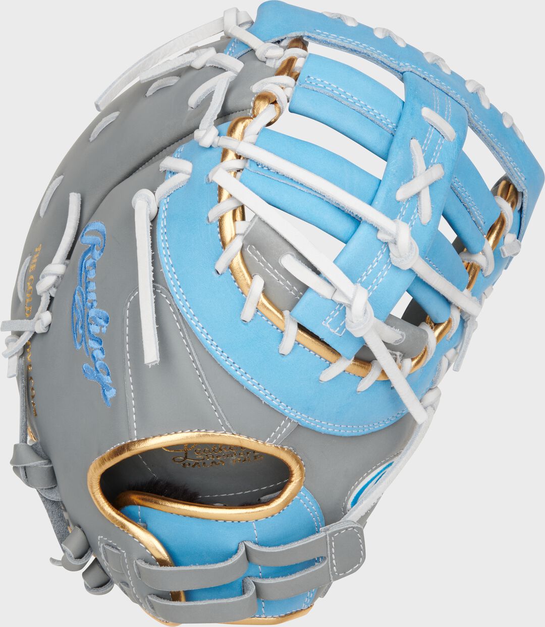 Liberty Advanced Color Series 13 in 1st Base Mitt, Gray/Columbia Blue
