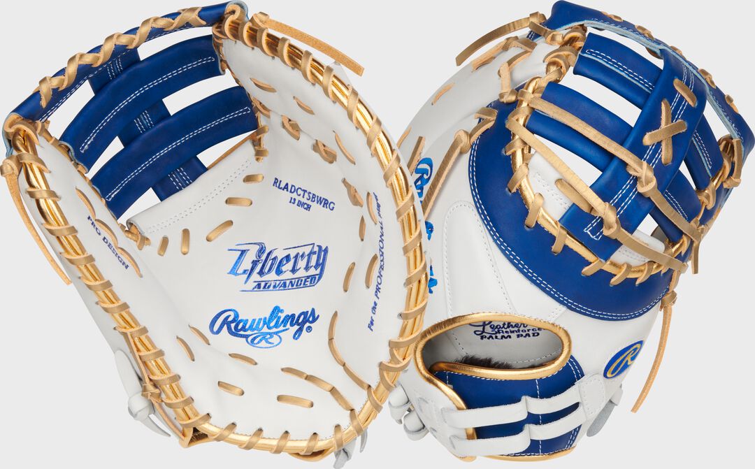 Liberty Advanced Color Series 13 in 1st Base Mitt, Gray/Columbia Blue