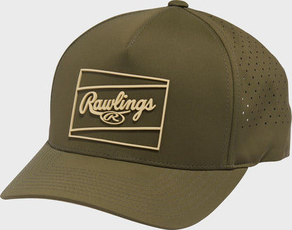 Rawlings Gray Laser Performance Patch Snapback Hat