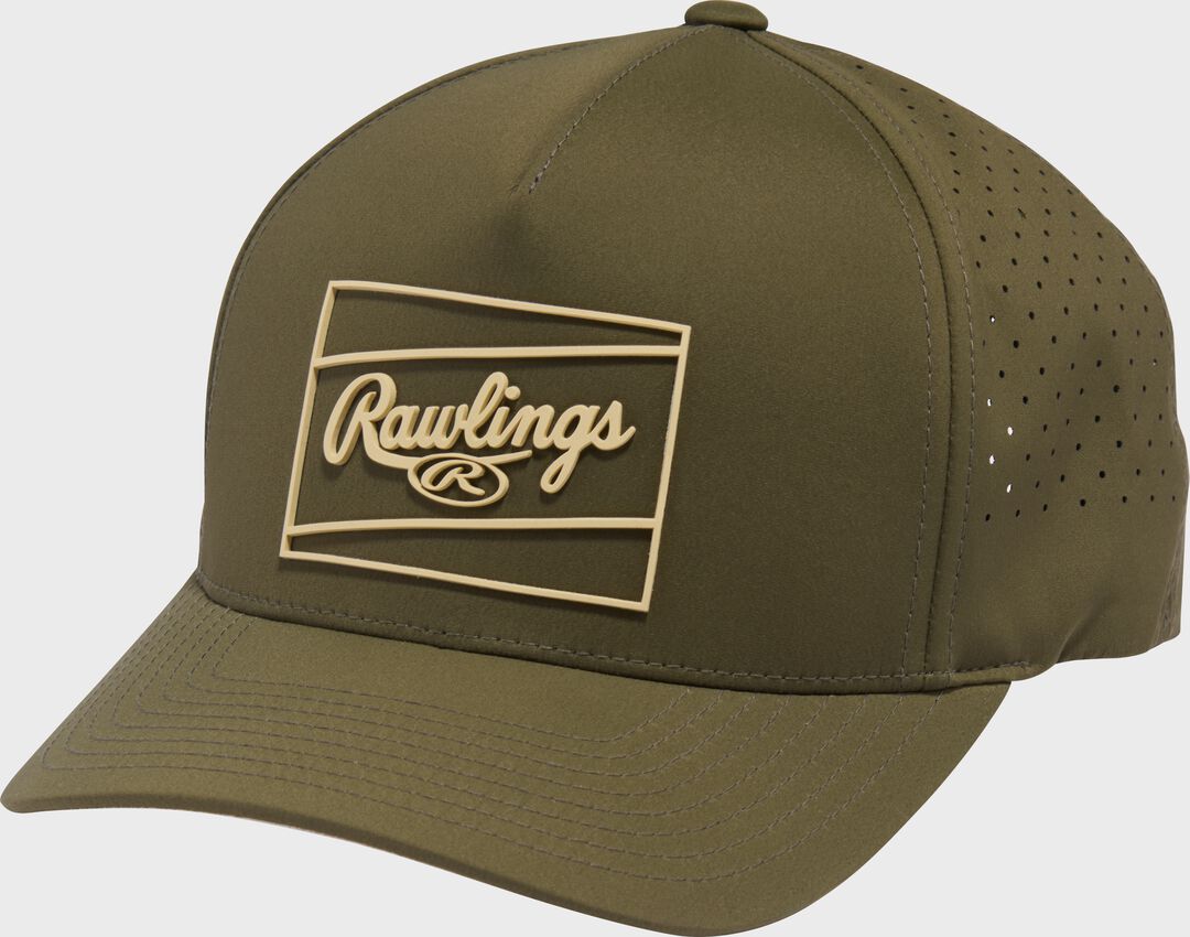 Rawlings White Laser Performance Patch Snapback Hat