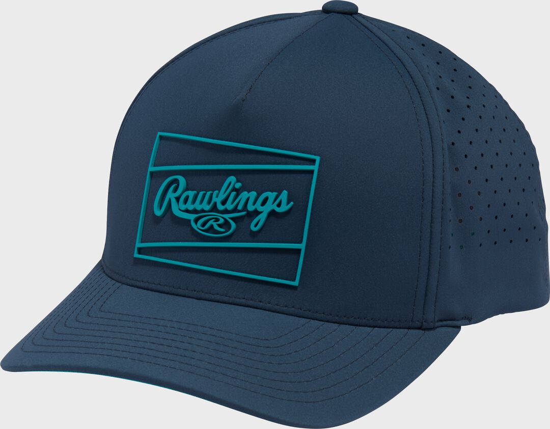 Rawlings Dark Green Laser Performance Patch Snapback Hat