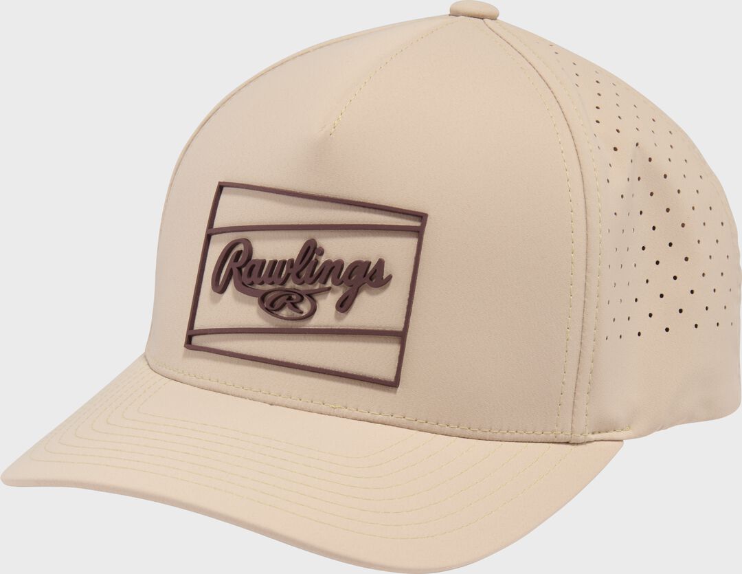 Rawlings Dark Green Laser Performance Patch Snapback Hat
