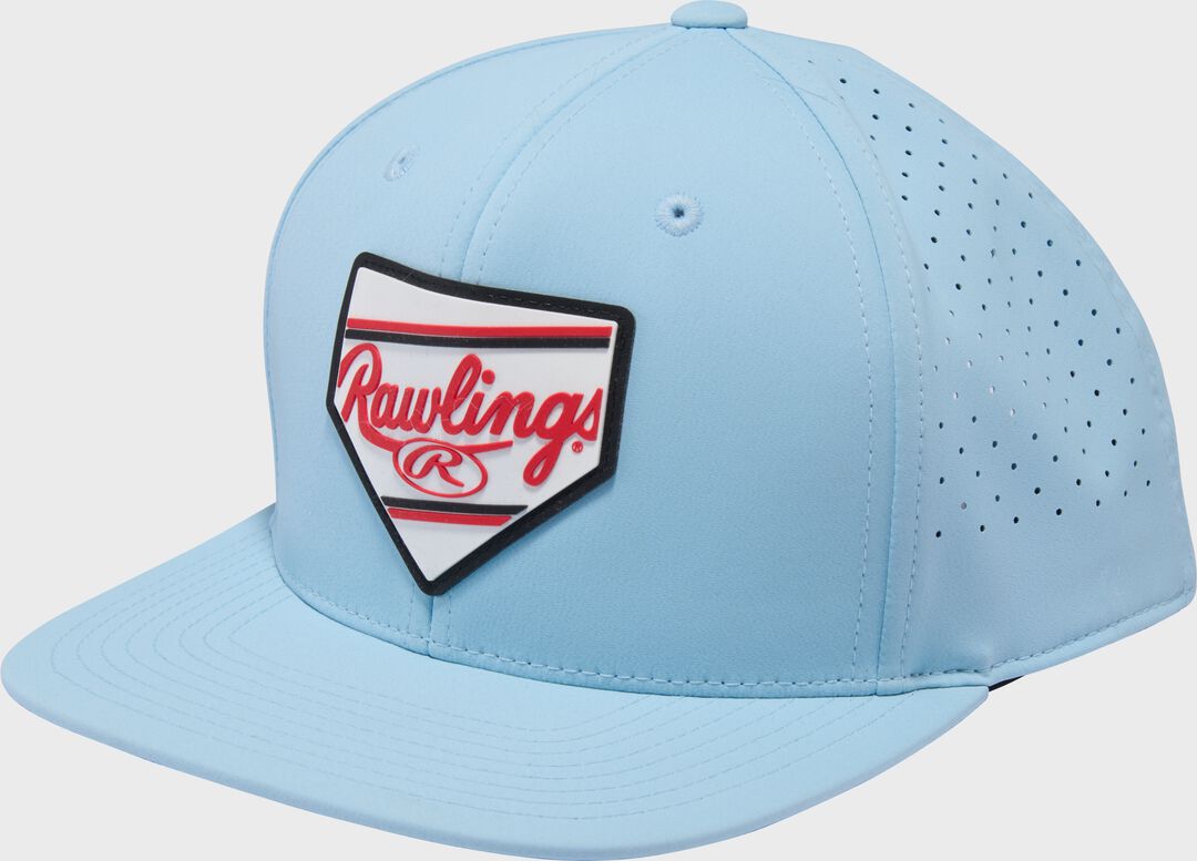Rawlings White Home Plate Performance Flat Bill Snapback Hat