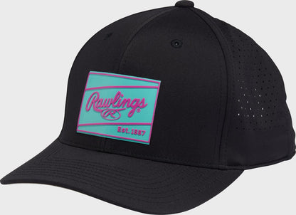 Rawlings White Performance Curved Bill Snapback Hat