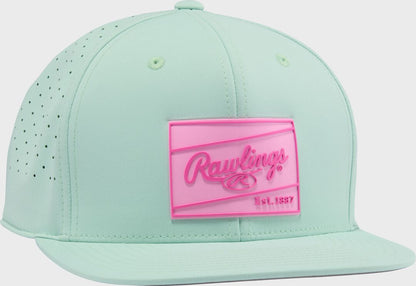 Rawlings White Performance Flat Bill Snapback Hat