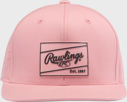 Rawlings Peach Performance Flat Bill Snapback Hat