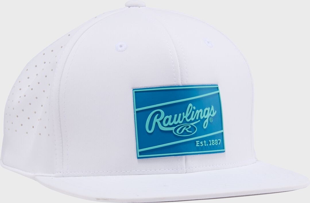 Rawlings White Performance Flat Bill Snapback Hat