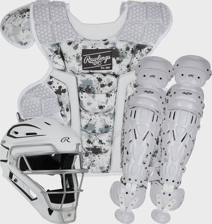 Limited Edition Mach Mint/Pink Spatter Catcher's Gear Set, Adult, Intermediate, Youth