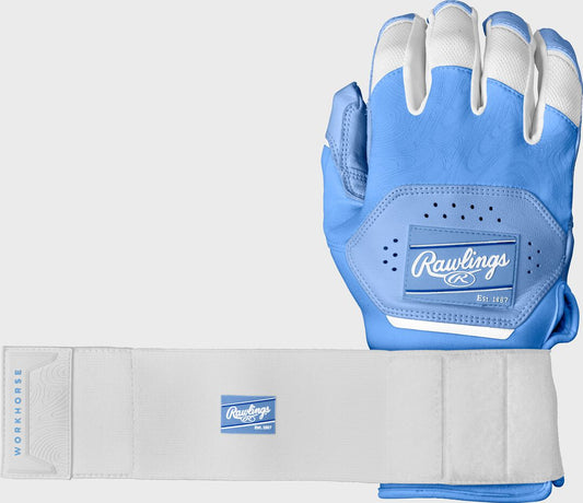 Rawlings Workhorse Compression Strap Batting Gloves, Adult & Youth Sizes