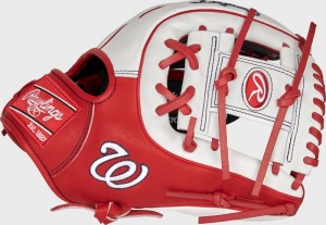 Rawlings 2021 Washington Nationals Heart Of The Hide Infield White / Deep Red | 1S1DuuSz