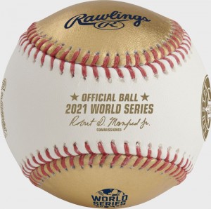 Rawlings Mlb 2021 Gold World Series Dueling Baseball White / Gold | BGalD4v1