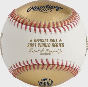 Rawlings Mlb 2021 World Series Champions, Atlanta Braves Baseball White / Gold | 7FUfiytK