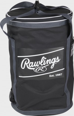 Rawlings Rawlings Soft-Sided 2 Sizes Ball Bag Black | aT9IDU0H