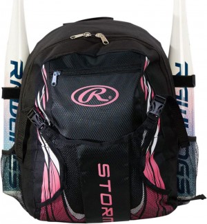 Rawlings Storm Girls Backpacks Black / Pink | D3jfQvIY