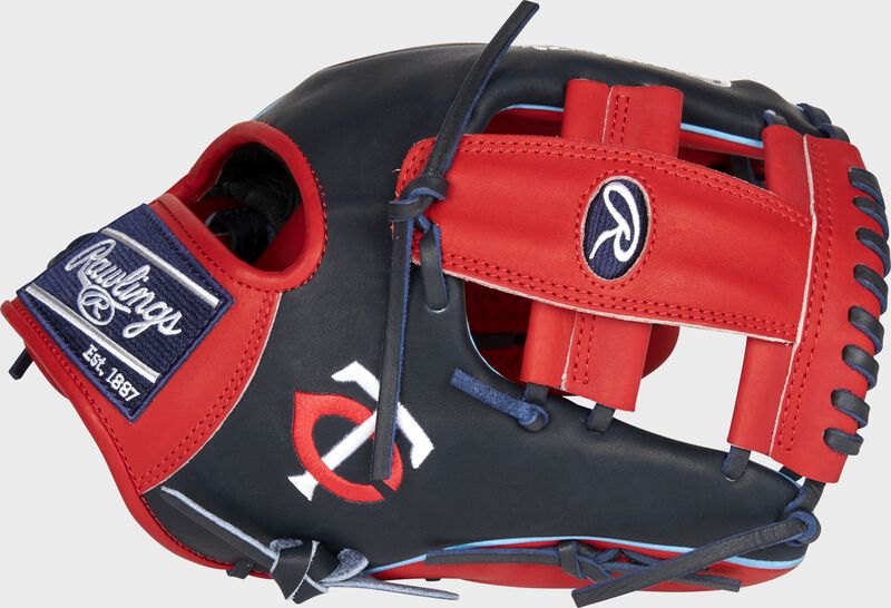 Rawlings 2021 Minnesota Twins Heart Of The Hide Infield Navy / Deep Red | s058tszU