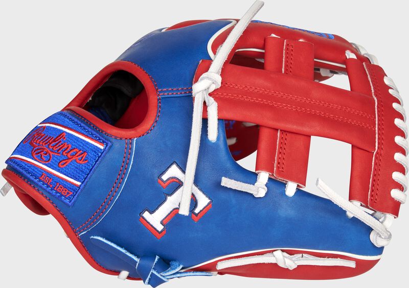 Rawlings 2021 Texas Rangers Heart Of The Hide Infield Deep Red / Royal | lmN3ovR5