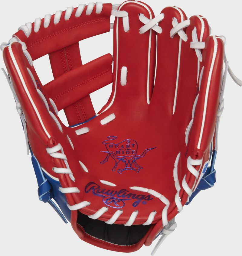 Rawlings 2021 Texas Rangers Heart Of The Hide Infield Deep Red / Royal | lmN3ovR5