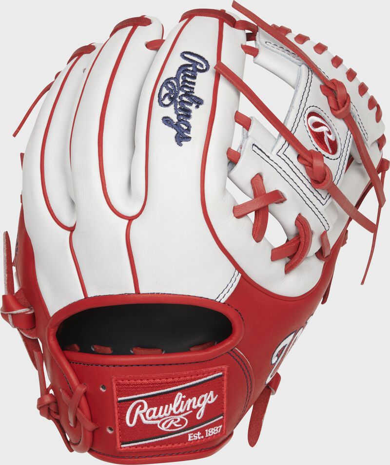 Rawlings 2021 Washington Nationals Heart Of The Hide Infield White / Deep Red | 1S1DuuSz