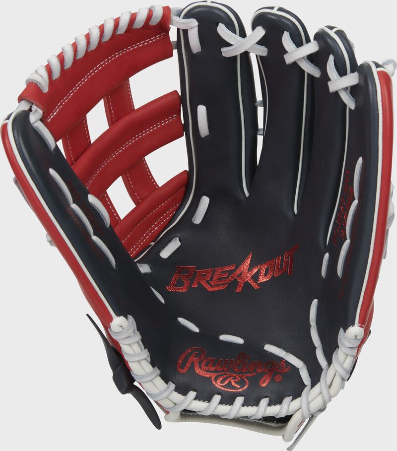 Rawlings Breakout 12.75-Inch Outfield Navy / Deep Red / White | AbJ3pelp