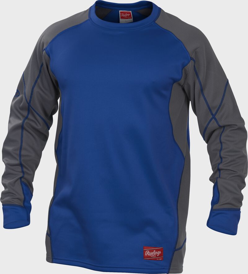 Rawlings Dugout Fleece Pullover Blue / Black | sS3eSaKp