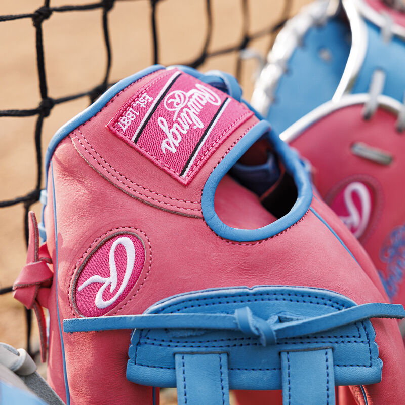 Rawlings Exclusive Heart Of The Hide Contour Fit Outfield Pink / Blue | 4BwDUJKr