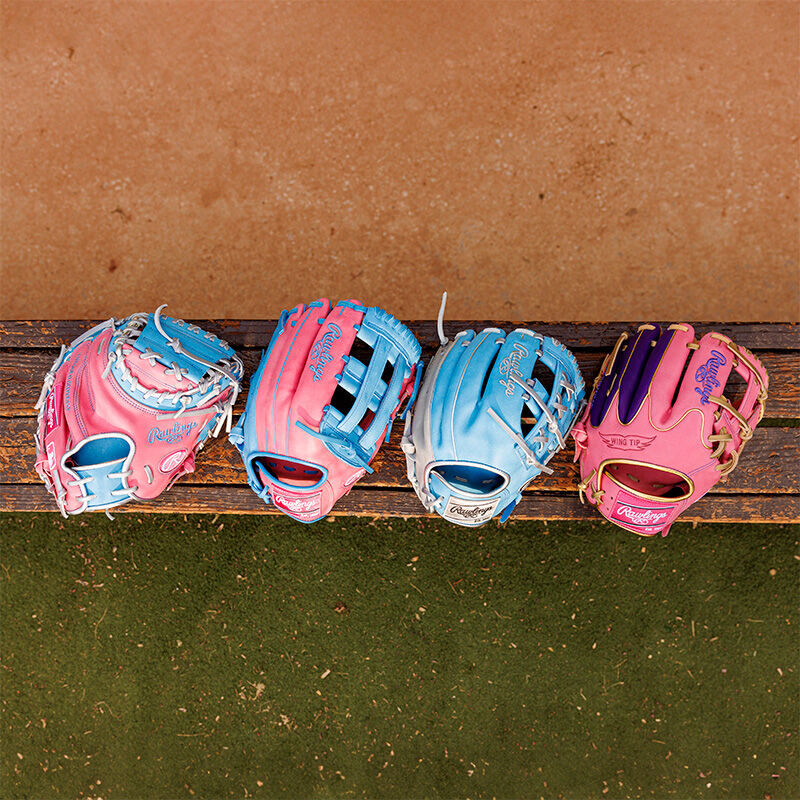 Rawlings Exclusive Heart Of The Hide Contour Fit Outfield Pink / Blue | 4BwDUJKr