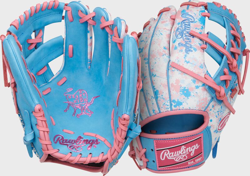 Rawlings Heart Of The Hide Splatter Print Speed Shell Infield Blue / Pink / White | UWqRgygG