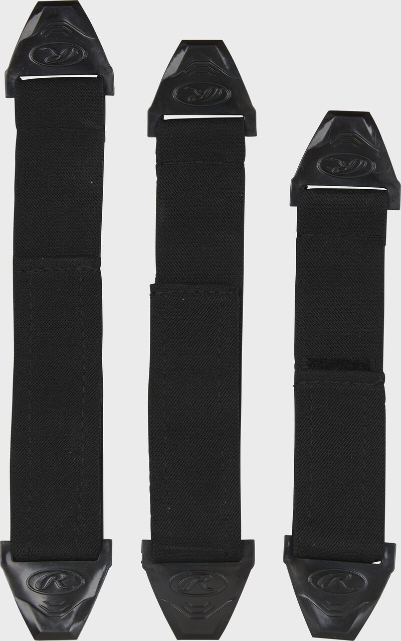 Rawlings Mach Leg Guard Replacement Straps, Set Of 3 Catcher's Gear Black | qUCSWiz3