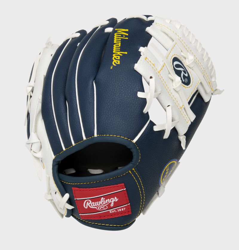 Rawlings Milwaukee Brewers 10-Inch Team Logo Outfield Navy / Black | JK87pJzu