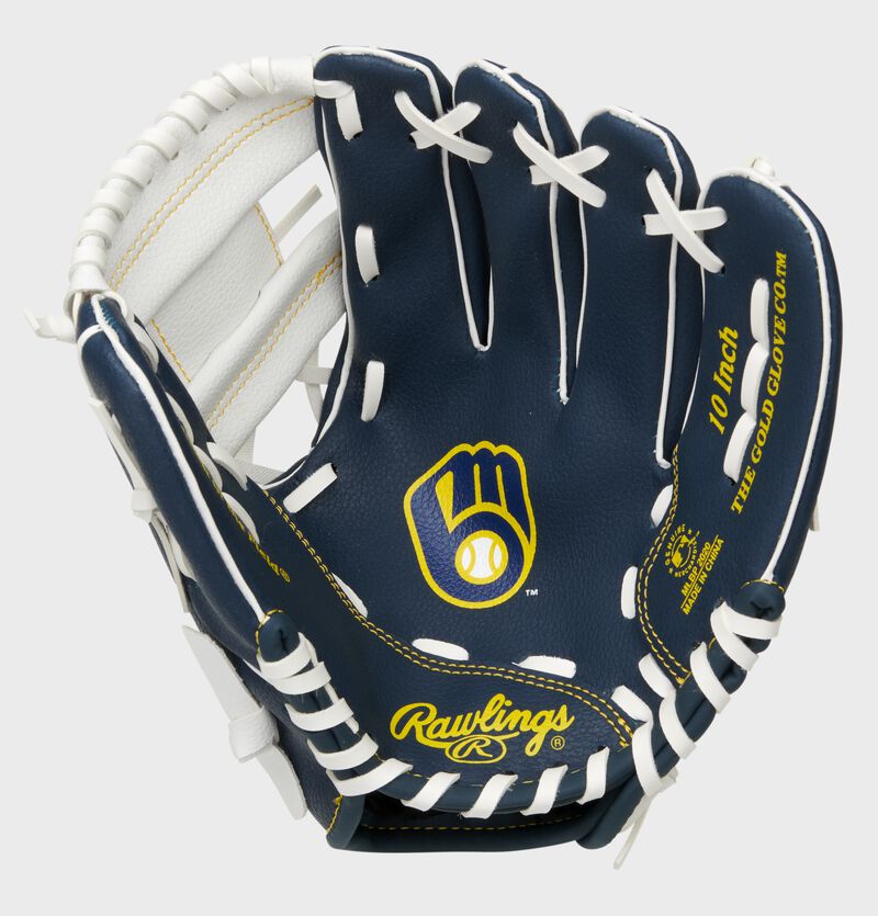 Rawlings Milwaukee Brewers 10-Inch Team Logo Outfield Navy / Black | JK87pJzu