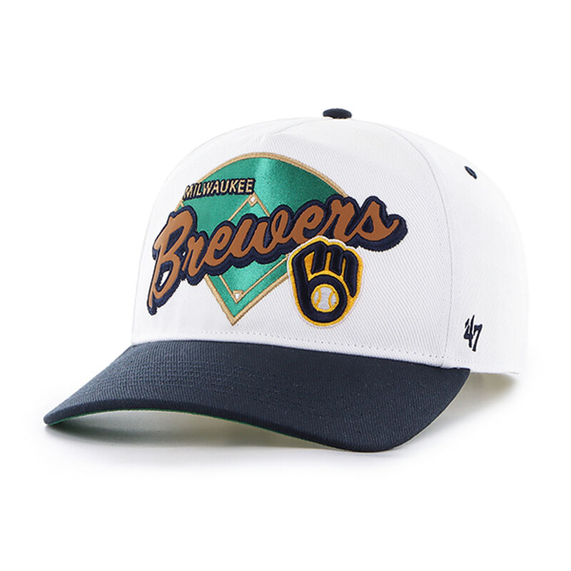 Rawlings Milwaukee Brewers Rawlings '47 Brand Hitch Hat White | 4UpDBJlt