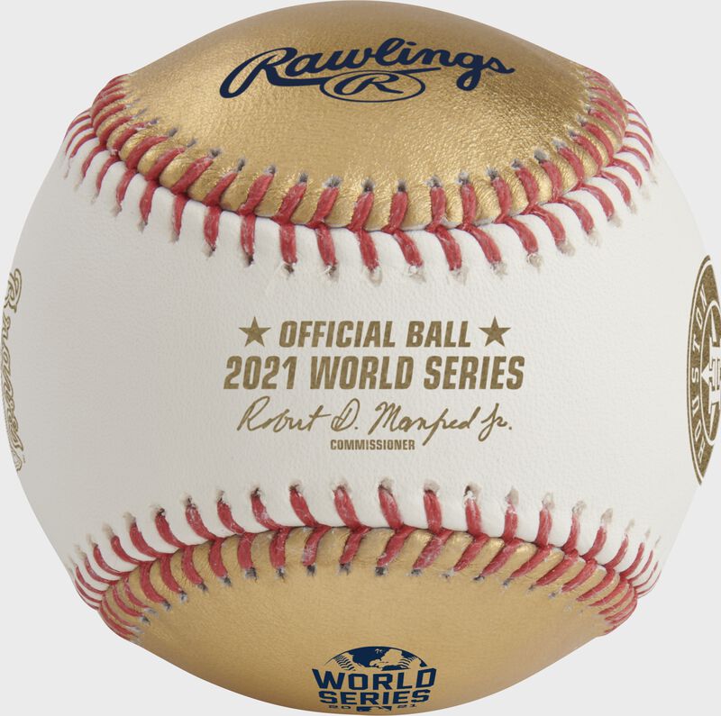 Rawlings Mlb 2021 Gold World Series Dueling Baseball White / Gold | BGalD4v1