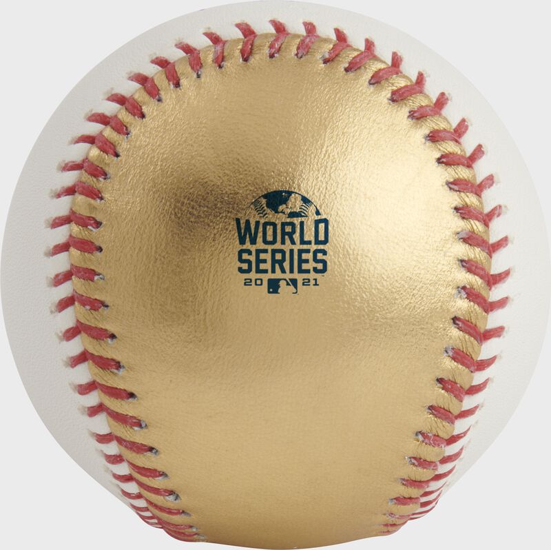 Rawlings Mlb 2021 Gold World Series Dueling Baseball White / Gold | BGalD4v1