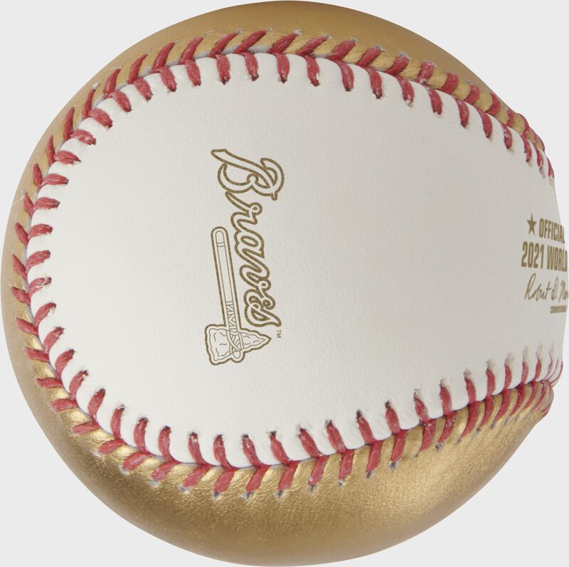 Rawlings Mlb 2021 Gold World Series Dueling Baseball White / Gold | BGalD4v1