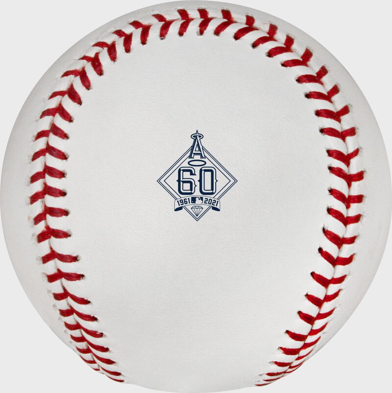 Rawlings Mlb 2021 Los Angeles Angels 60th Anniversary Baseball White | hDy7xejr