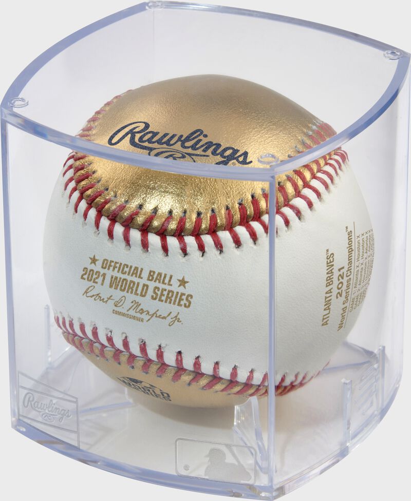 Rawlings Mlb 2021 World Series Champions, Atlanta Braves Baseball White / Gold | 7FUfiytK