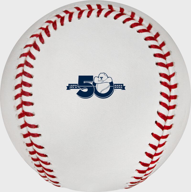 Rawlings Mlb 2022 Texas Rangers 50th Anniversary Baseball White | UN97rwhD