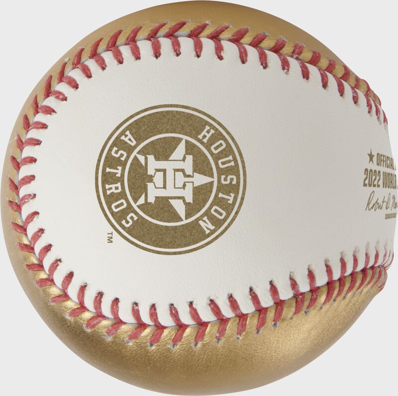 Rawlings Mlb 2022 World Series Champions, Houston Astros Baseball White / Gold | RYmZIGWA