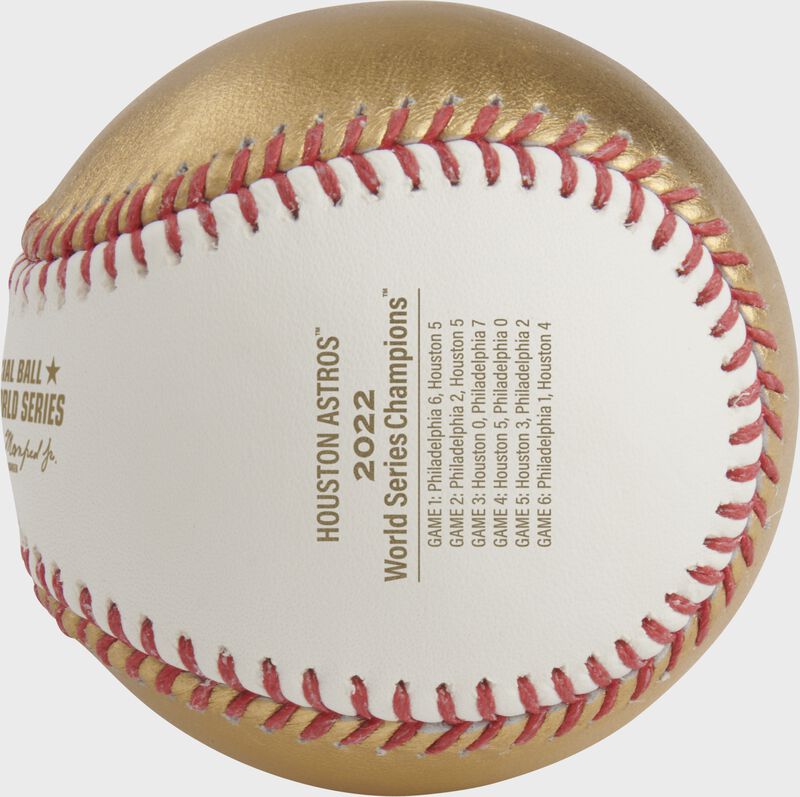 Rawlings Mlb 2022 World Series Champions, Houston Astros Baseball White / Gold | RYmZIGWA