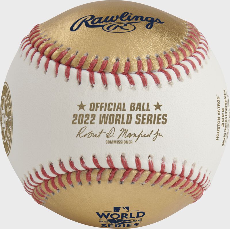 Rawlings Mlb 2022 World Series Champions, Houston Astros Baseball White / Gold | RYmZIGWA